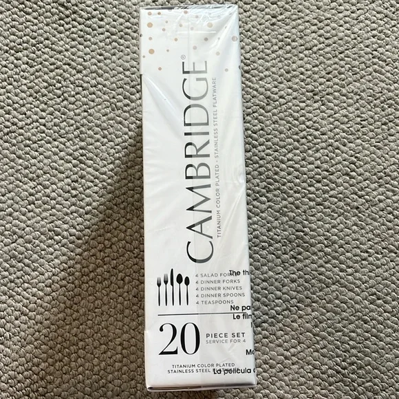 Titanium Color Plated Stainless Steel Flatware - Picture 3 of 3